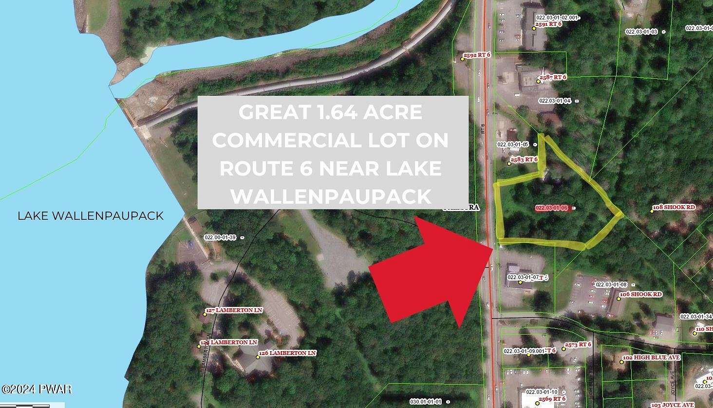 1.6 Acres of Commercial Land for Sale in Hawley, Pennsylvania