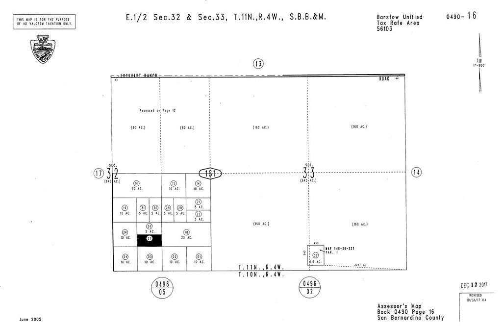 5 Acres of Land for Sale in Hinkley, California