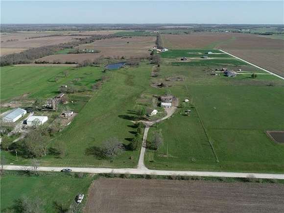 9.8 Acres of Residential Land with Home for Sale in Wellsville, Kansas