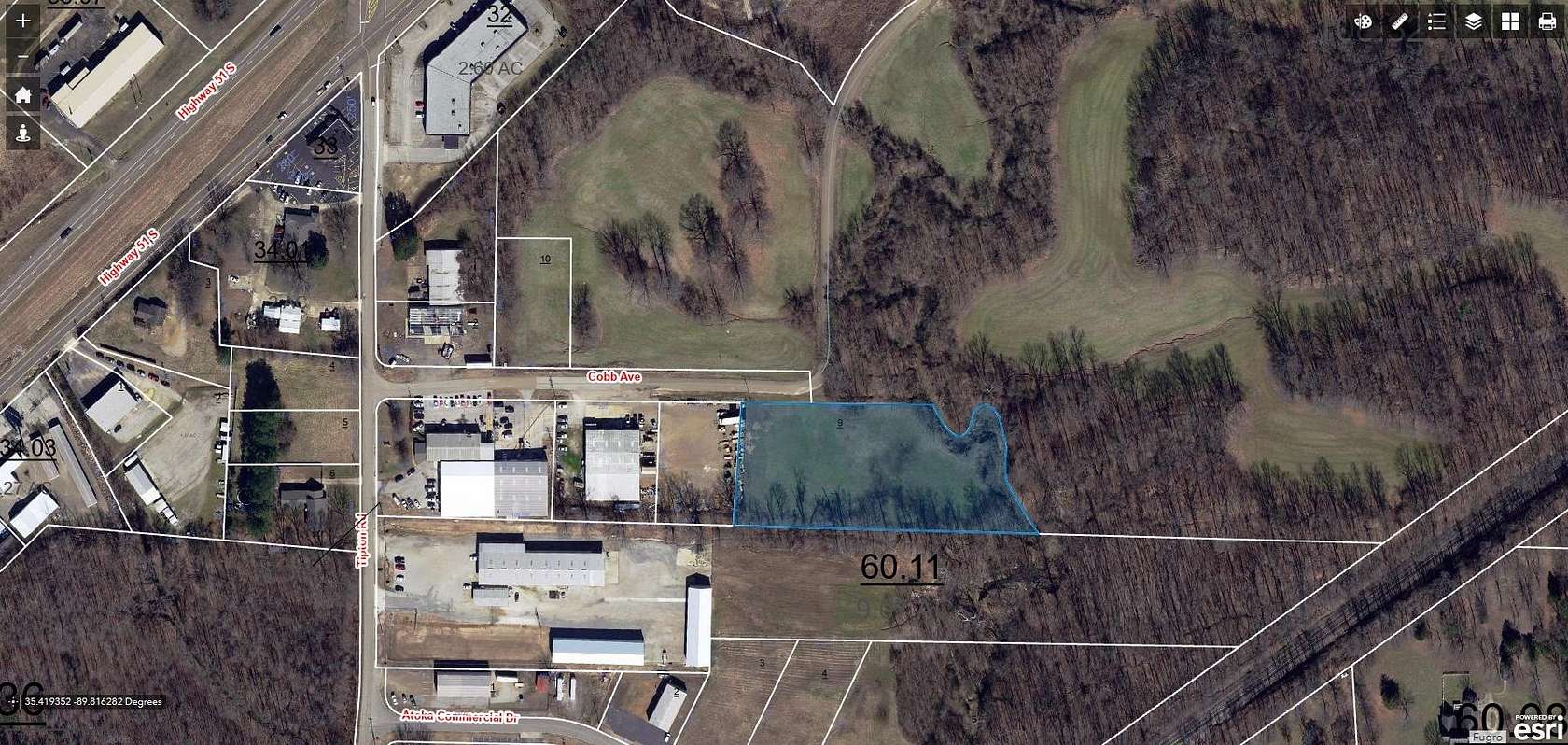 2.6 Acres of Commercial Land for Sale in Atoka, Tennessee