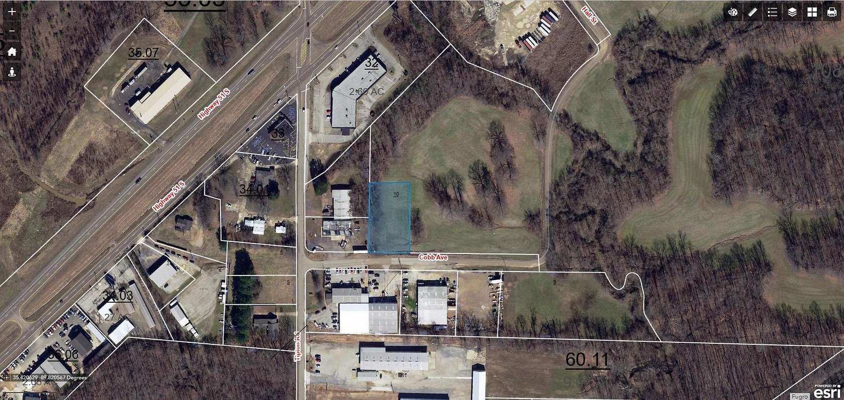 0.77 Acres of Commercial Land for Sale in Atoka, Tennessee