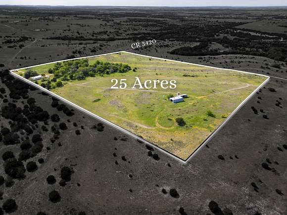 25 Acres of Land with Home for Sale in Lampasas, Texas