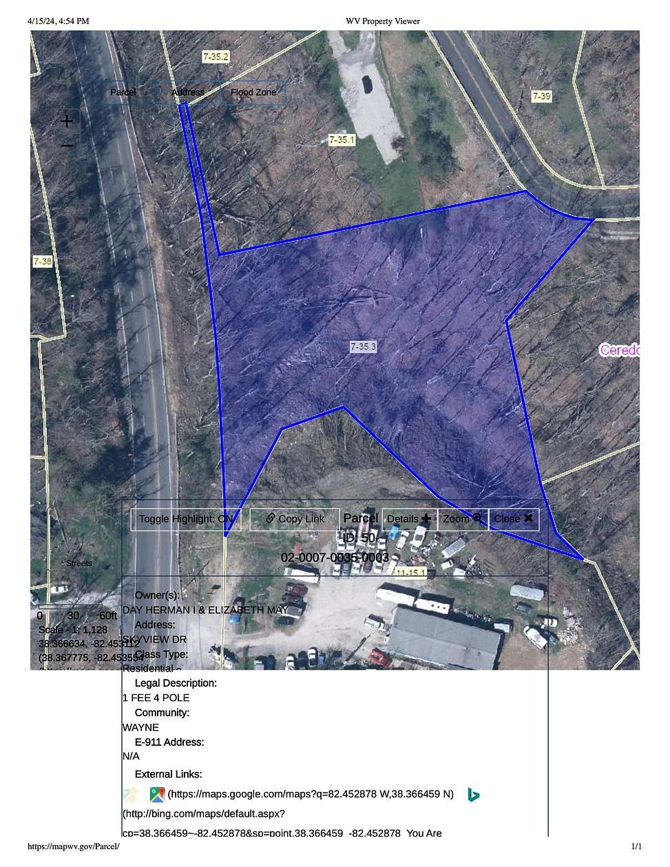 1 Acre of Residential Land for Sale in Huntington, West Virginia