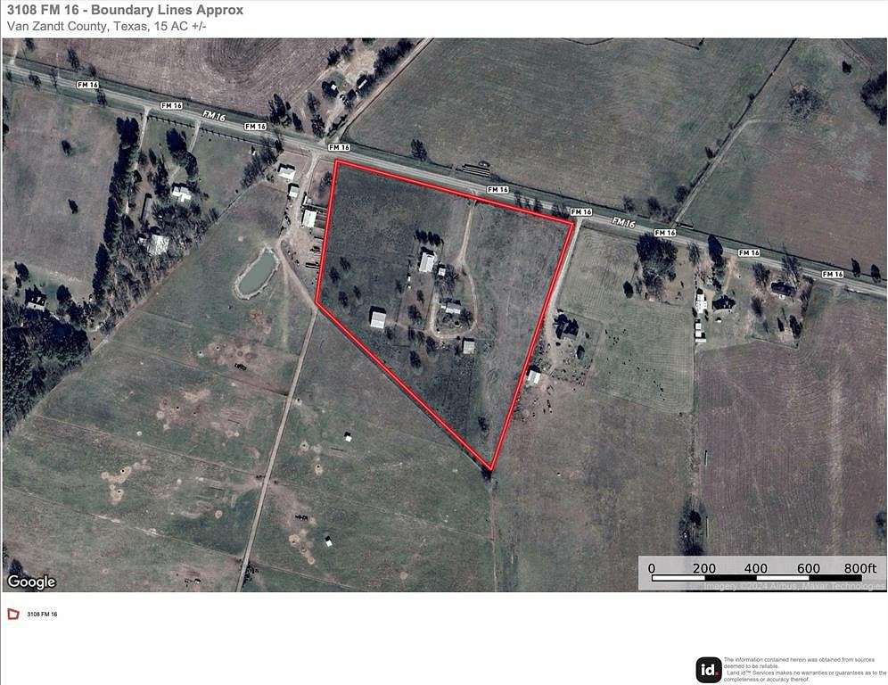 15.6 Acres of Land with Home for Sale in Canton, Texas