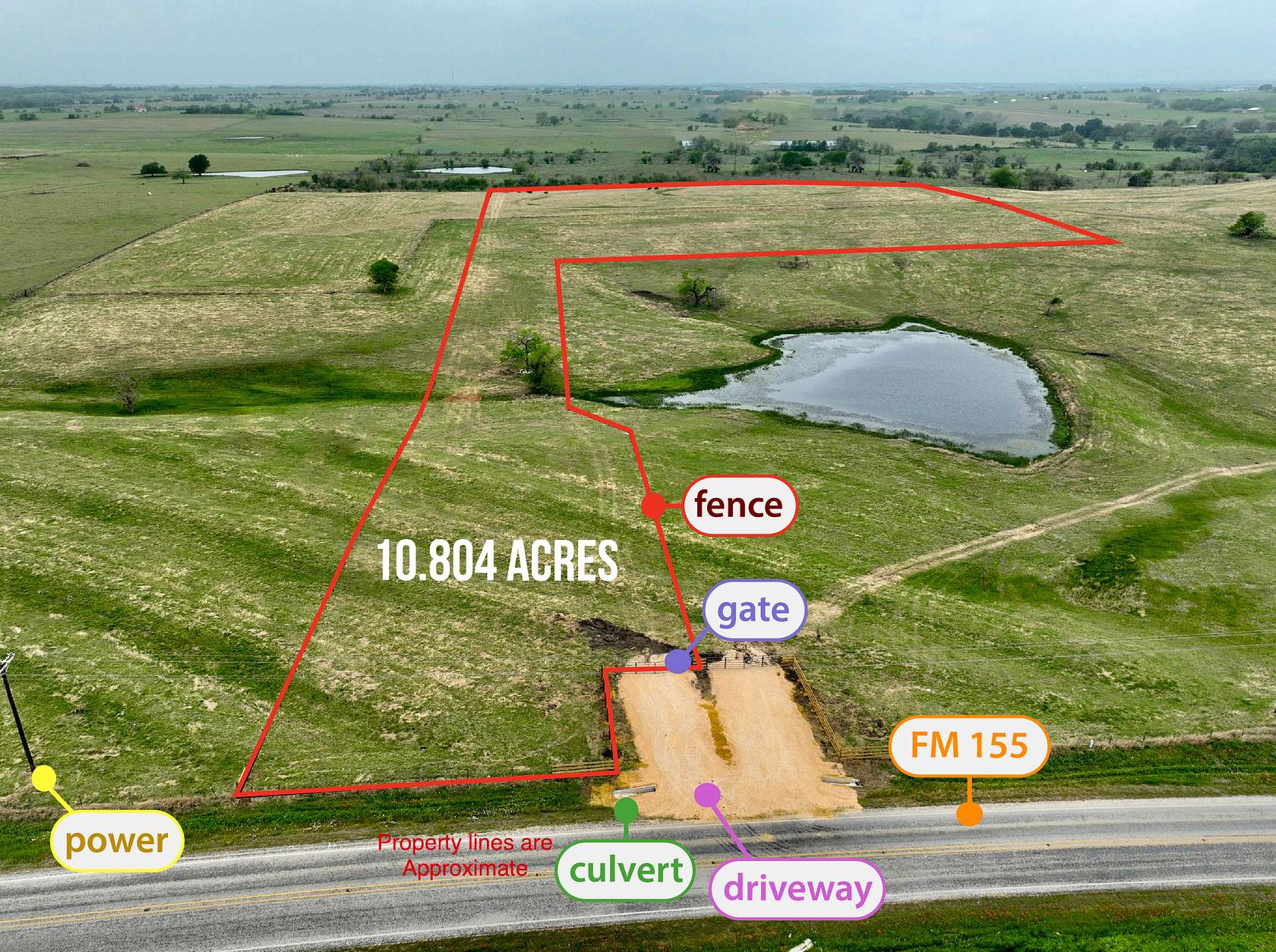 10.804 Acres of Recreational Land for Sale in Weimar, Texas