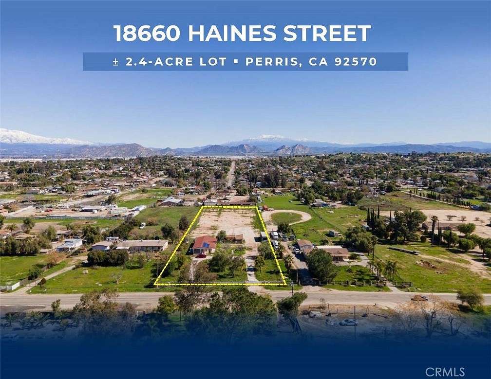 2.4 Acres of Residential Land with Home for Sale in Perris, California