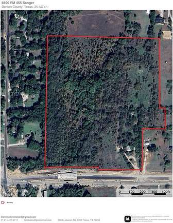 25.3 Acres of Improved Agricultural Land for Sale in Sanger, Texas