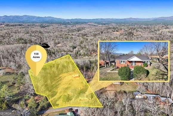 7.13 Acres of Land with Home for Sale in Epworth, Georgia