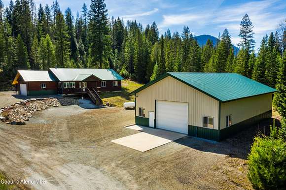 10 Acres of Residential Land with Home for Sale in Clark Fork, Idaho