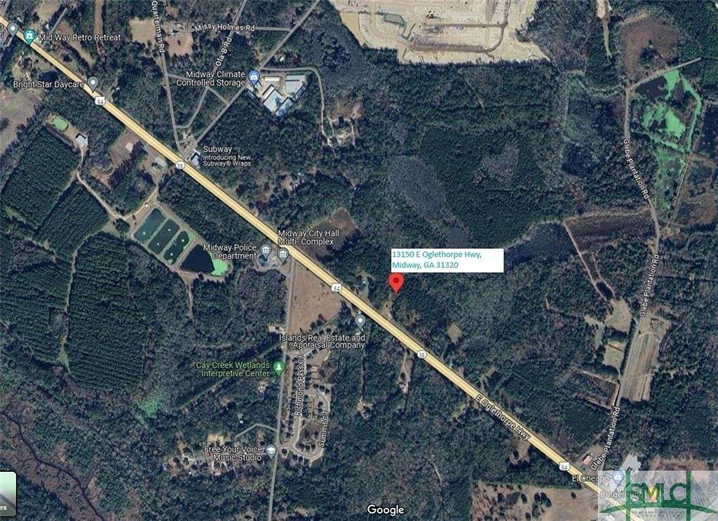 13.32 Acres of Mixed-Use Land for Sale in Midway, Georgia