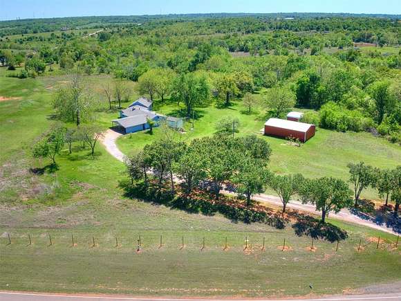 8.7 Acres of Residential Land with Home for Sale in Washington, Oklahoma