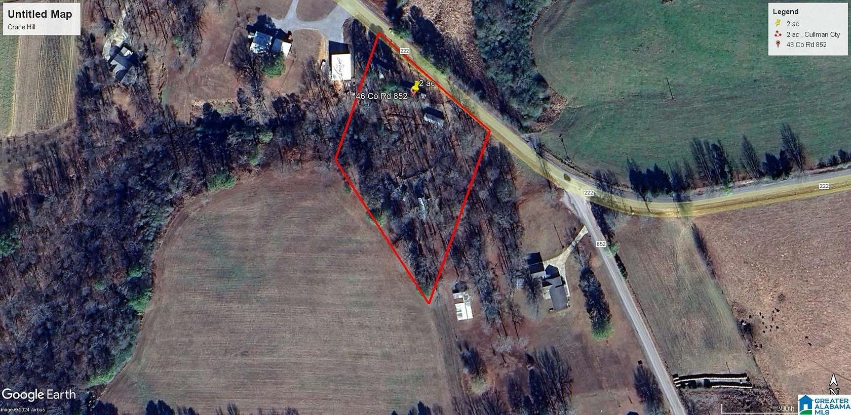 2 Acres of Residential Land for Sale in Crane Hill, Alabama