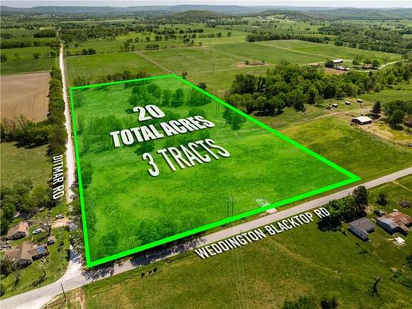 10 Acres of Agricultural Land for Sale in Prairie Grove, Arkansas
