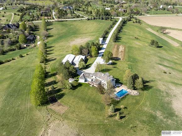 19.58 Acres of Land with Home for Sale in Gretna, Nebraska