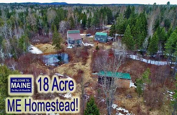 18 Acres of Land with Home for Sale in Cary, Maine