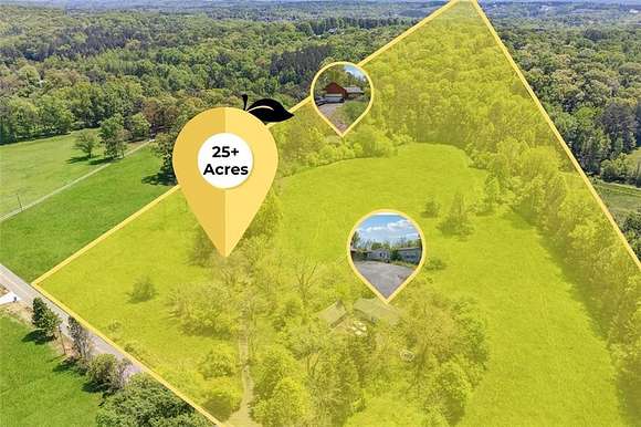 25.8 Acres of Land with Home for Sale in Canton, Georgia