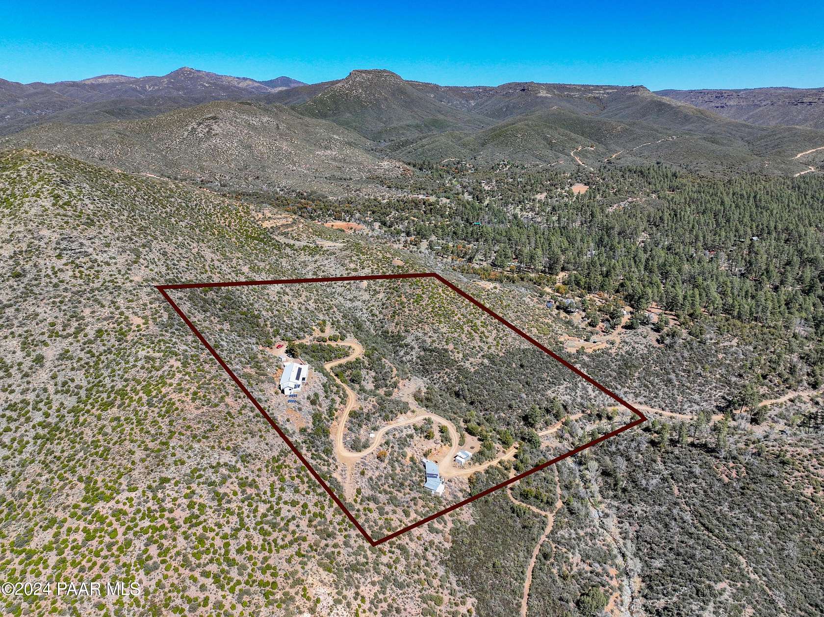 10.38 Acres of Land with Home for Sale in Mayer, Arizona