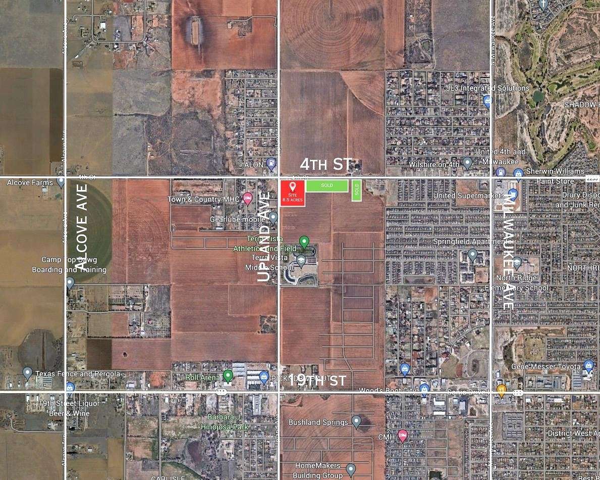 8.5 Acres of Mixed-Use Land for Sale in Lubbock, Texas