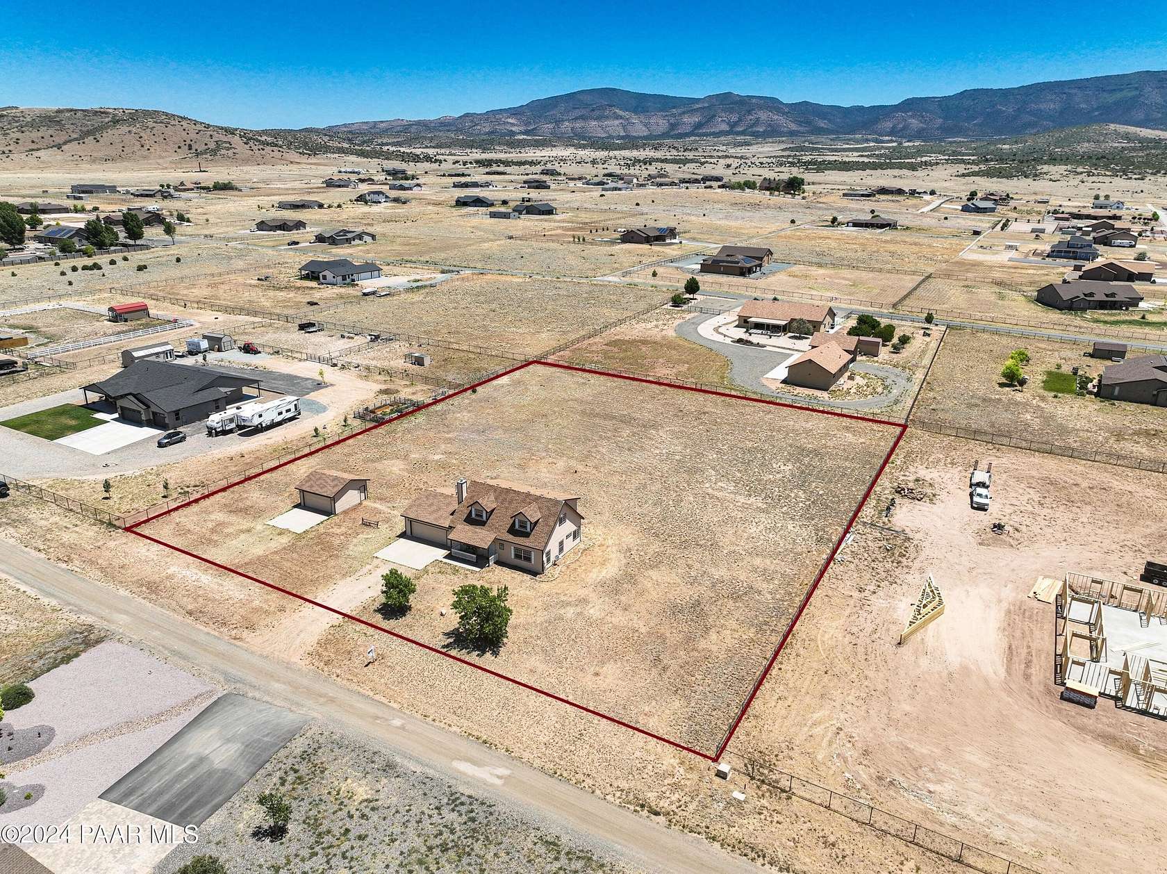 2 Acres of Residential Land with Home for Sale in Prescott Valley, Arizona