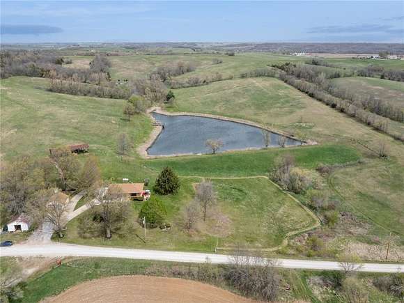 33.1 Acres of Land with Home for Sale in Lacona, Iowa