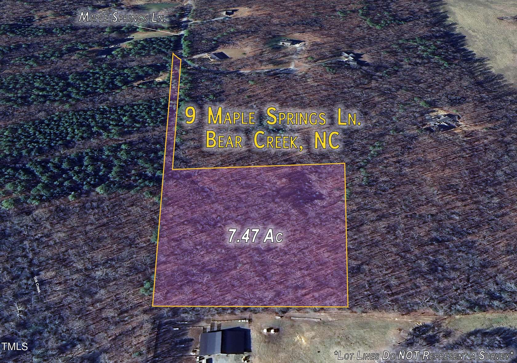 7.5 Acres of Land for Sale in Bear Creek, North Carolina