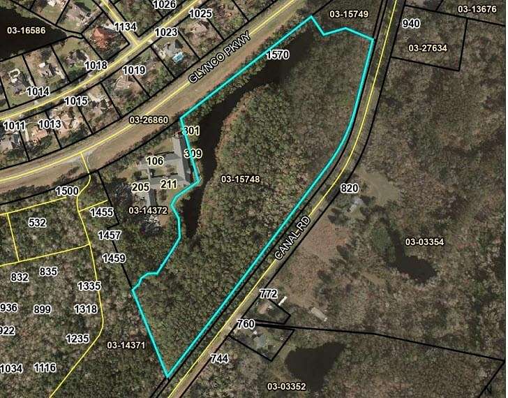 16.6 Acres of Commercial Land for Sale in Brunswick, Georgia