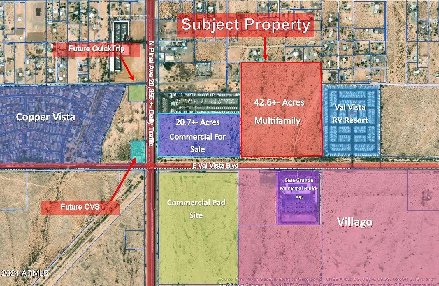 21.3 Acres of Mixed-Use Land for Sale in Casa Grande, Arizona