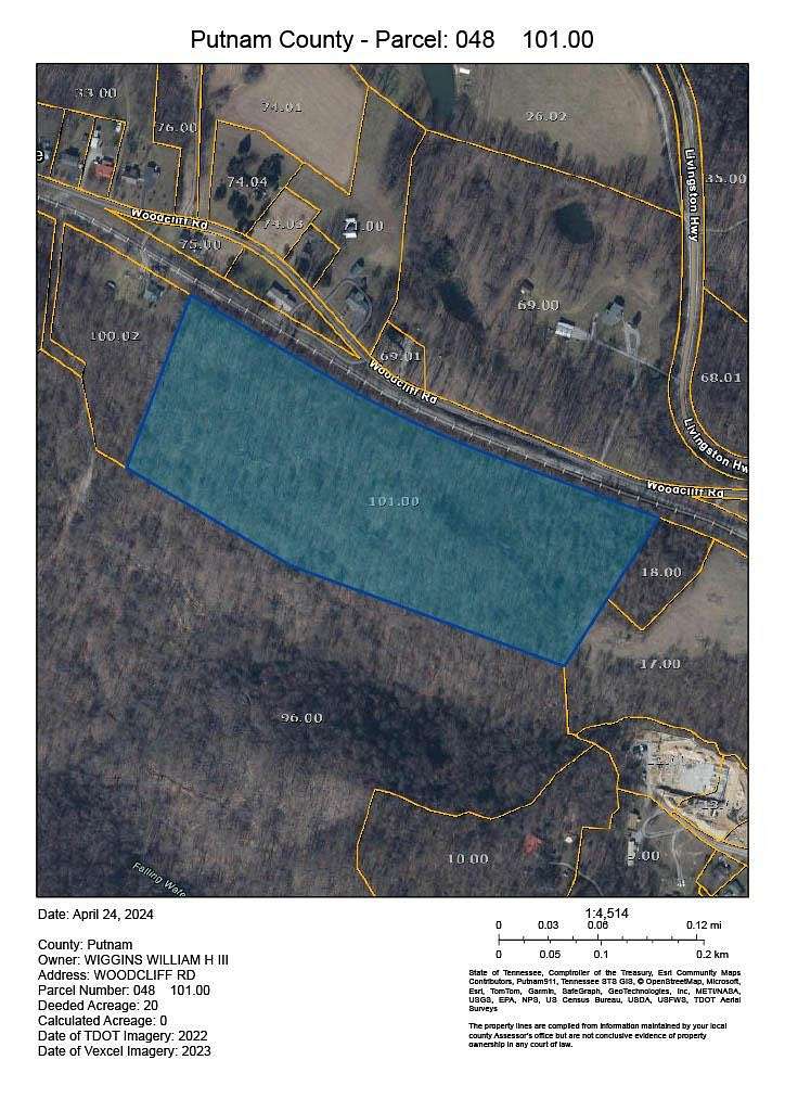 20 Acres of Agricultural Land for Sale in Monterey, Tennessee