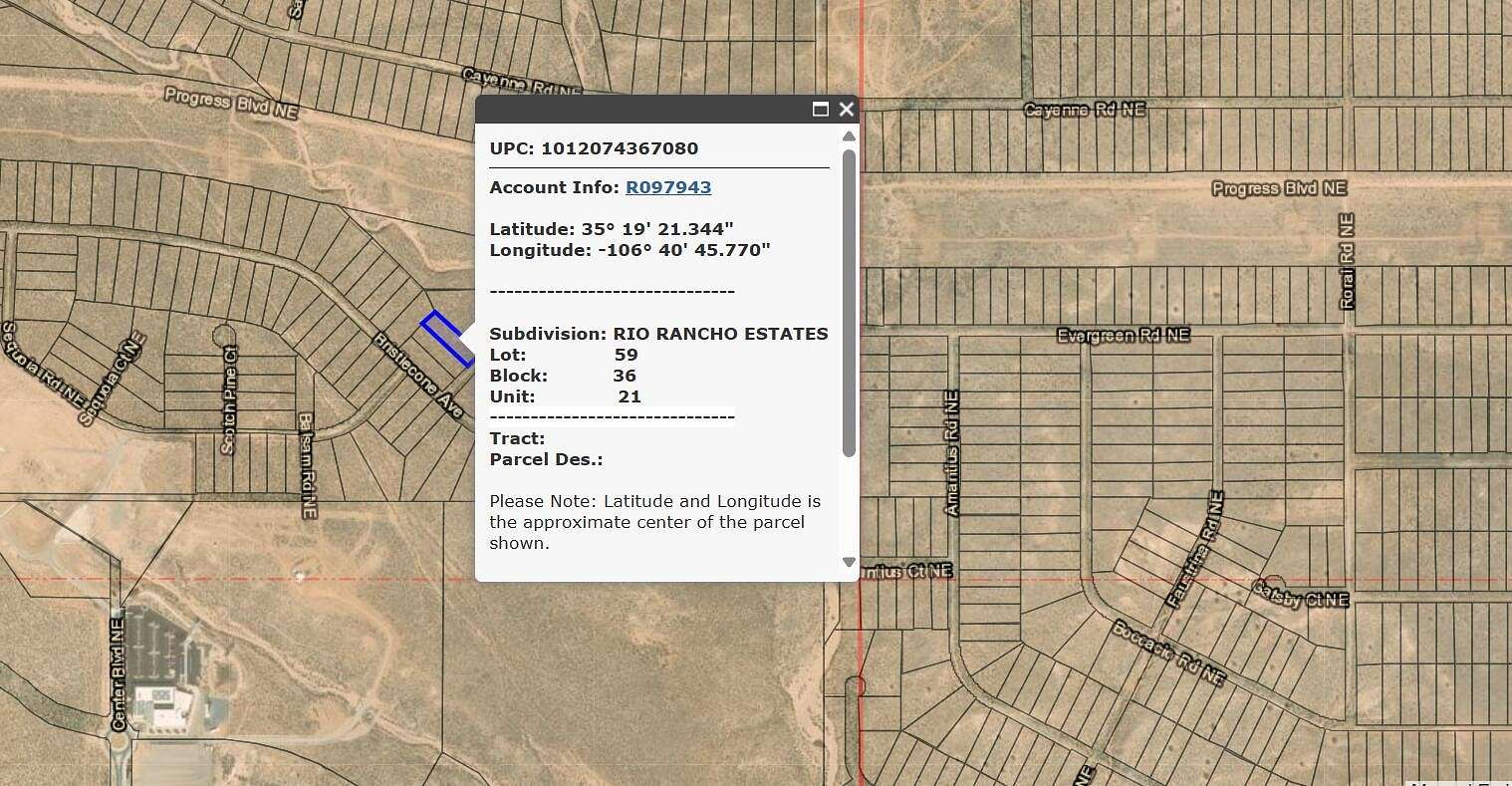 0.5 Acres of Land for Sale in Rio Rancho, New Mexico