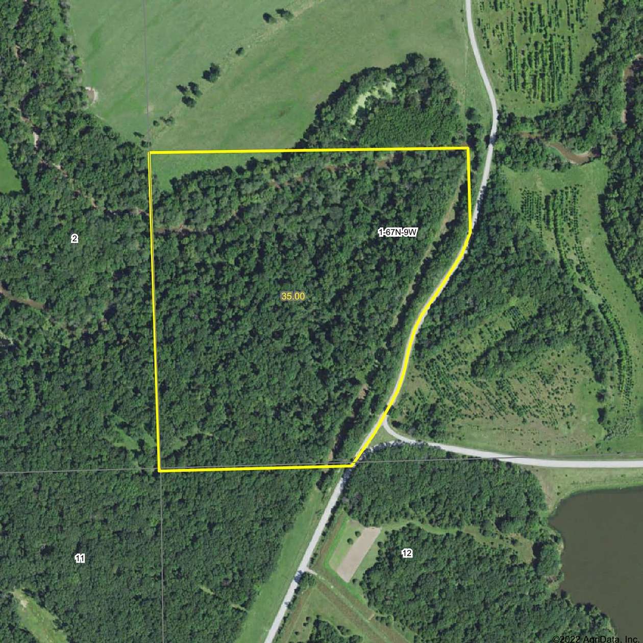 35 Acres of Recreational Land for Sale in Bonaparte, Iowa