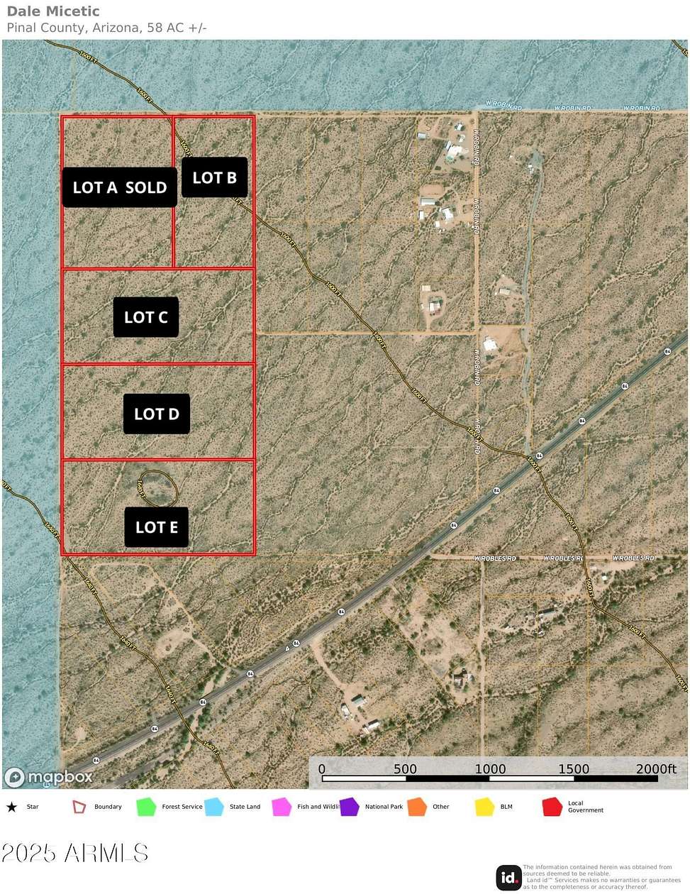 58 Acres of Agricultural Land for Sale in Maricopa, Arizona