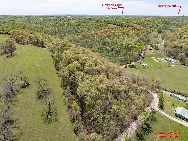 22.4 Acres of Recreational & Residential Land for Sale in Gravette, Arkansas