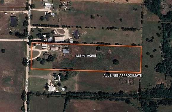 4.9 Acres of Residential Land with Home for Sale in Sanger, Texas