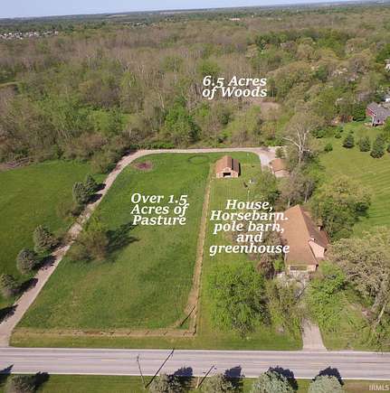 10 Acres of Land with Home for Sale in Lafayette, Indiana