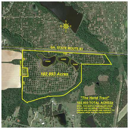 103 Acres of Recreational Land & Farm for Auction in Pelham, Georgia