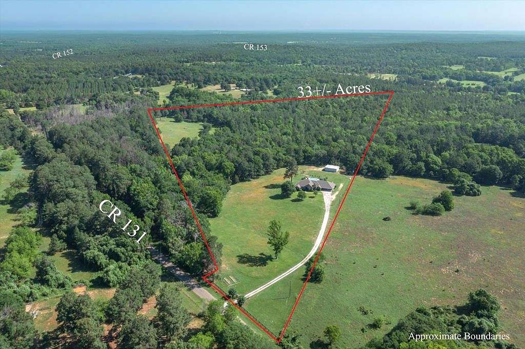 33 Acres of Land with Home for Sale in Palestine, Texas