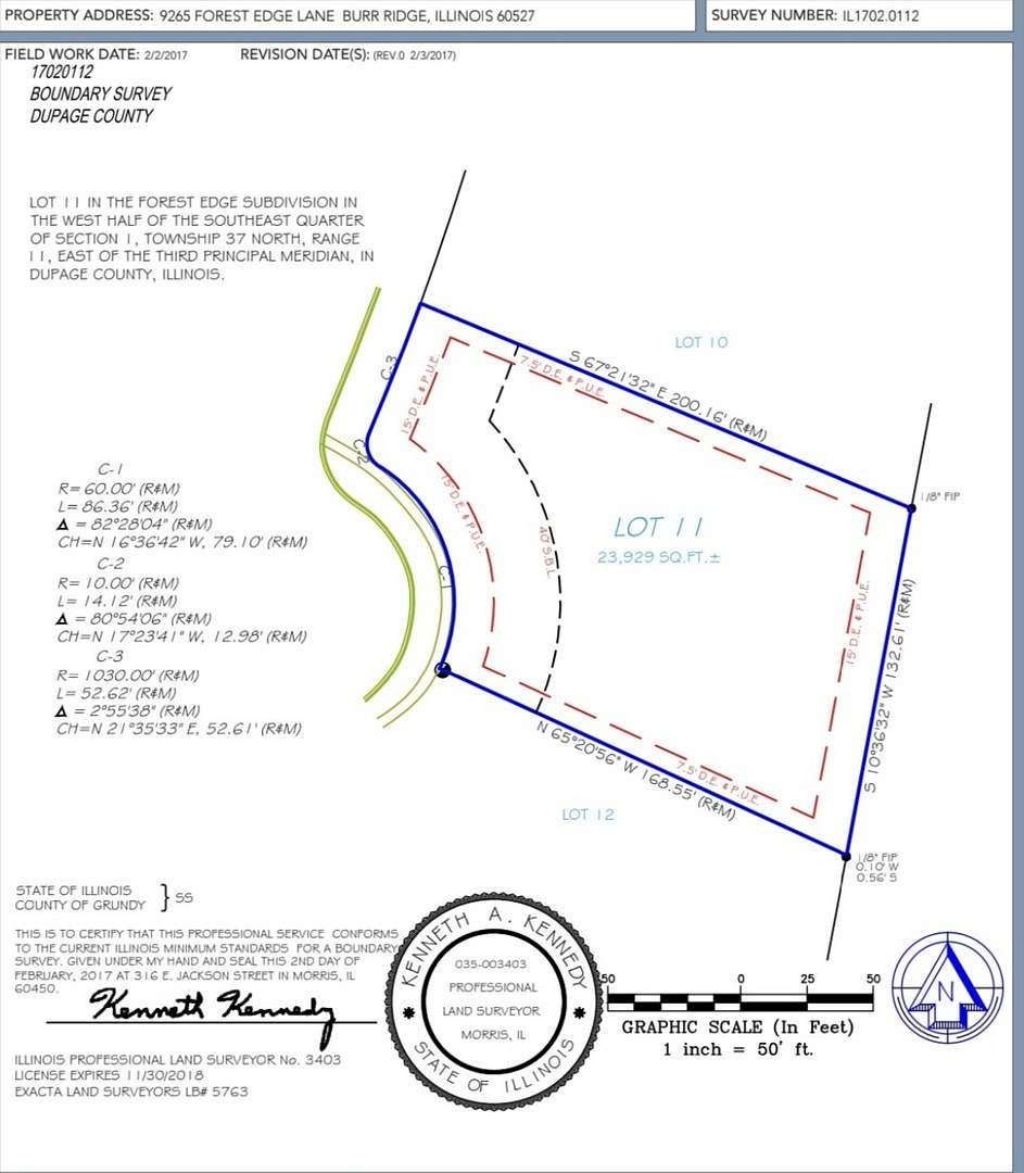 0.55 Acres of Residential Land for Sale in Burr Ridge, Illinois