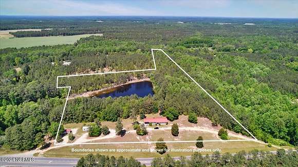 15.1 Acres of Land with Home for Sale in Eagle Springs, North Carolina