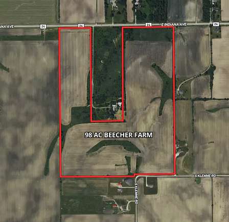 98 Acres of Recreational Land & Farm for Sale in Beecher, Illinois