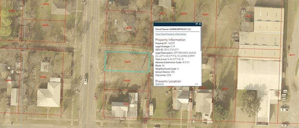 0.099 Acres of Land for Sale in Denison, Texas