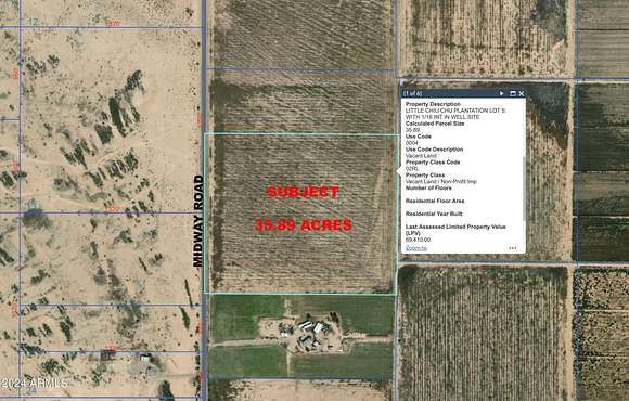 35.9 Acres of Agricultural Land for Sale in Casa Grande, Arizona