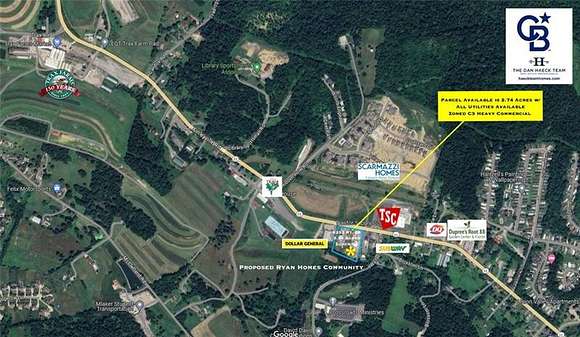 2.7 Acres of Mixed-Use Land for Lease in Union Township, Pennsylvania