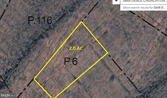 2 Acres of Land for Auction in Churchton, Maryland