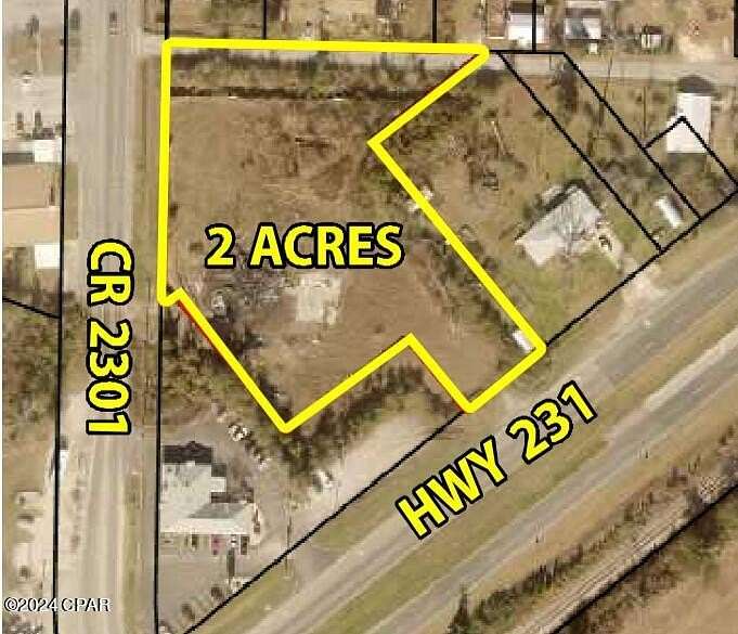 2 Acres of Commercial Land for Sale in Panama City, Florida