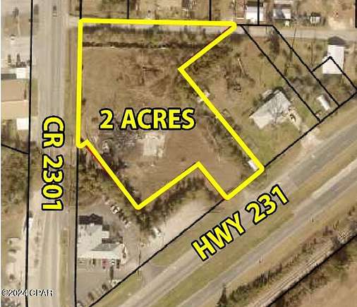 2 Acres of Commercial Land for Sale in Panama City, Florida
