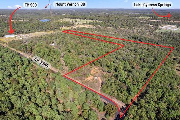 15.838 Acres of Recreational Land for Sale in Mount Vernon, Texas