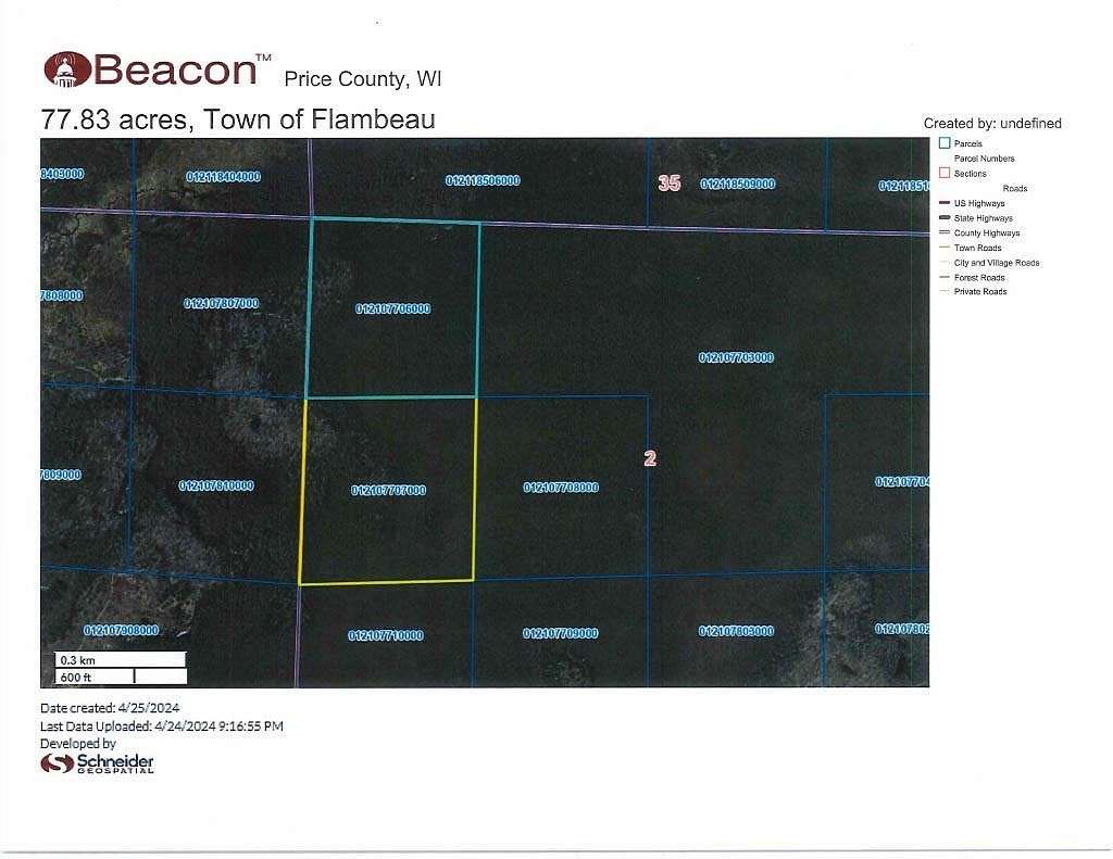 114 Acres of Recreational Land for Sale in Phillips, Wisconsin