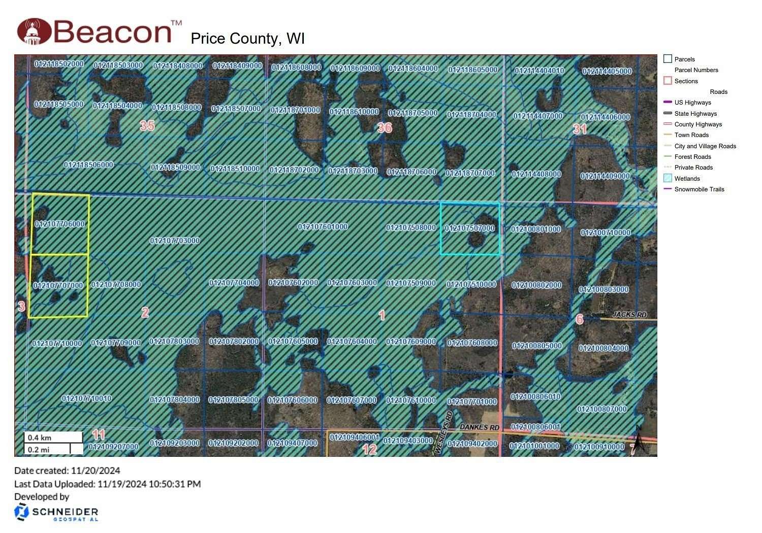 113.83 Acres of Recreational Land for Sale in Phillips, Wisconsin