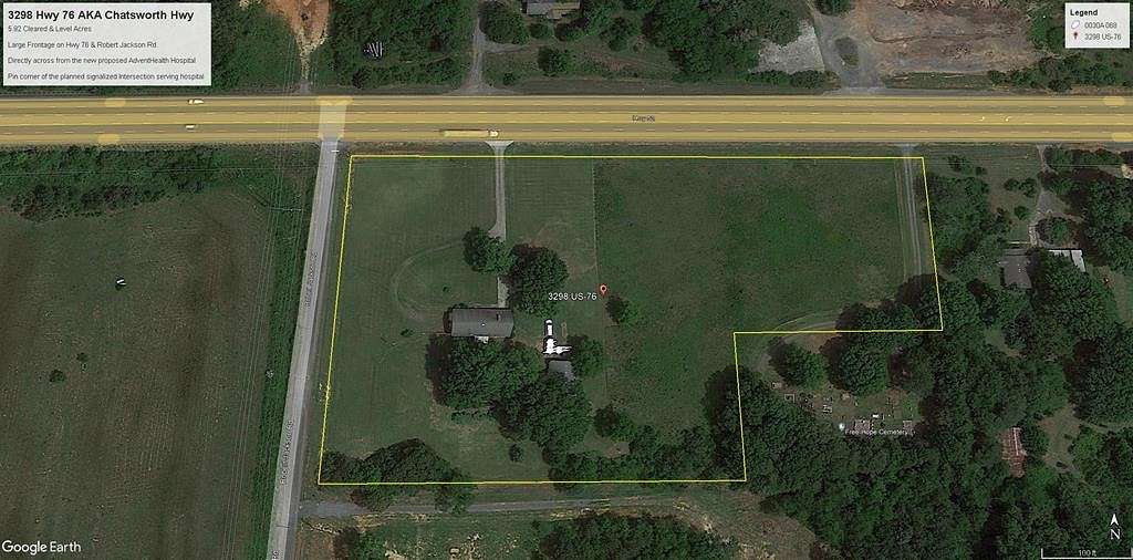 5.9 Acres of Commercial Land for Sale in Chatsworth, Georgia