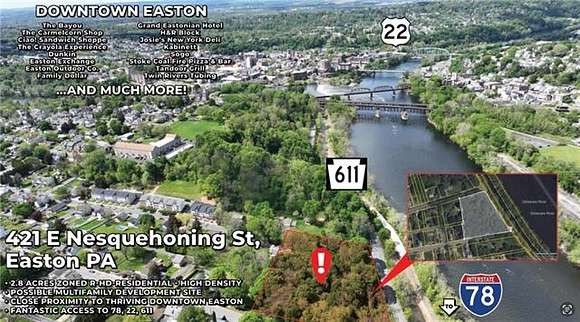2.8 Acres of Residential Land for Sale in Easton, Pennsylvania